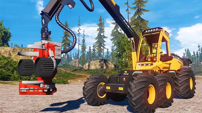 Erdészeti harveszter szimulátor