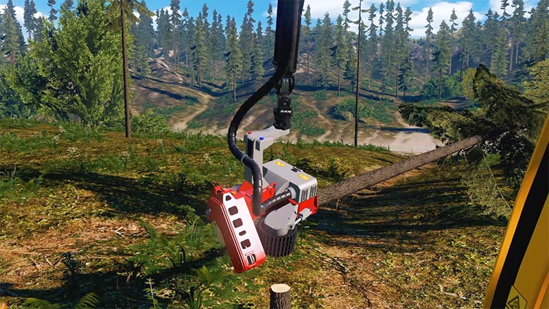Fakivágás harveszter szimulátorral
