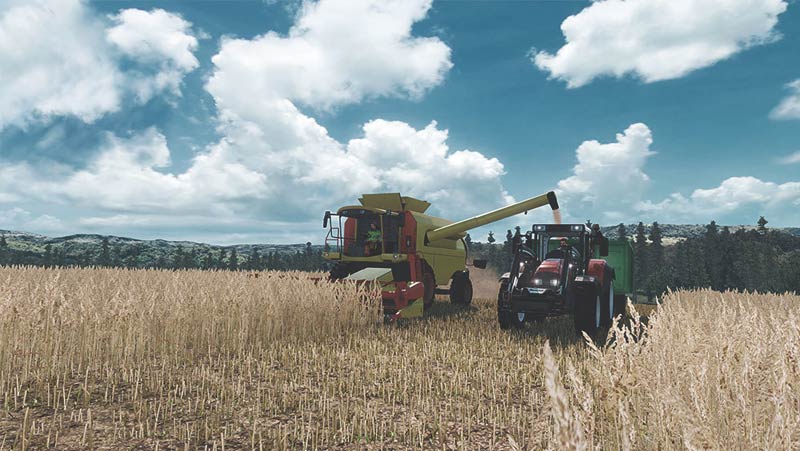 Traktor szimulátor betakarítás